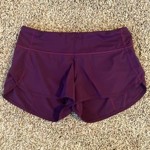 Lululemon Speed Up Low-Rise Lines Short 2.5” size 4 purple